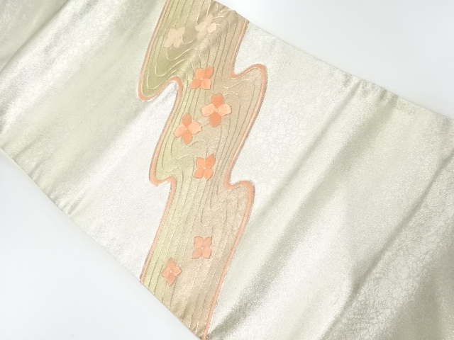 JAPANESE KIMONO / NAGOYA OBI / EMBROIDERY / STEAM WATER / FLOWER 